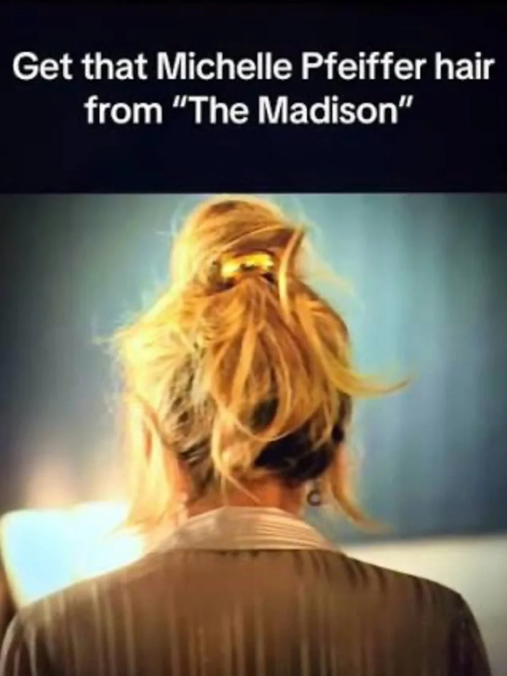 NEW - 3 Gold Ponytail Hair Ties - like Michelle Pfeiffer in The Madison!
